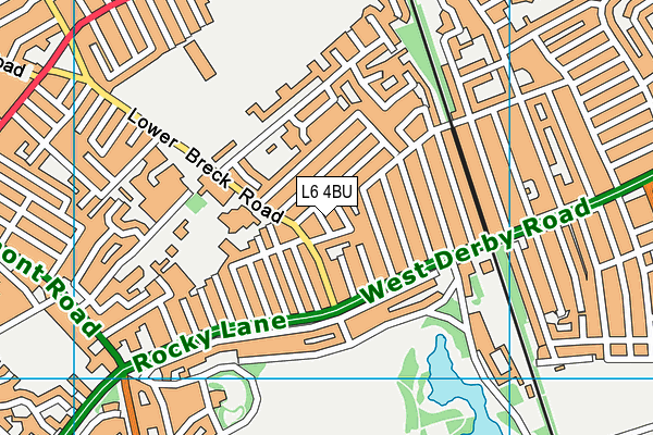L6 4BU map - OS VectorMap District (Ordnance Survey)