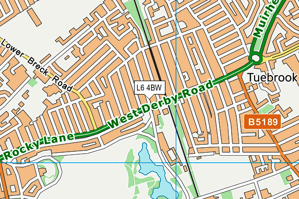 L6 4BW map - OS VectorMap District (Ordnance Survey)