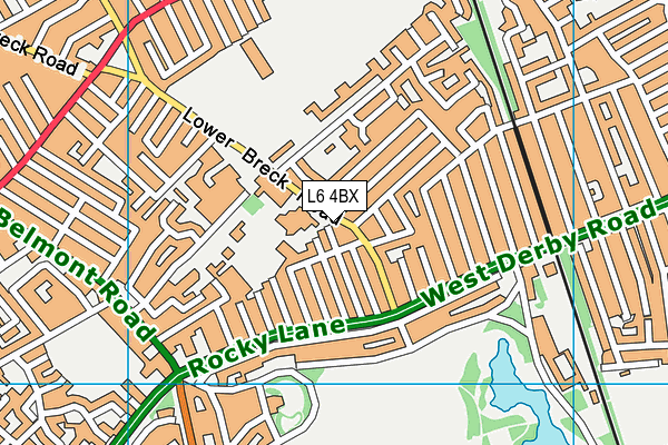 L6 4BX map - OS VectorMap District (Ordnance Survey)
