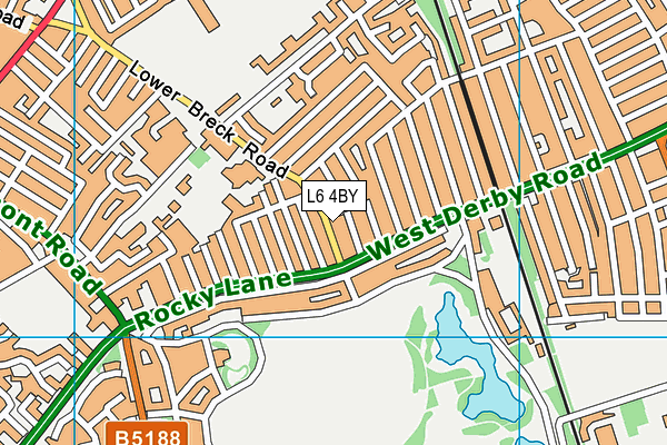 L6 4BY map - OS VectorMap District (Ordnance Survey)