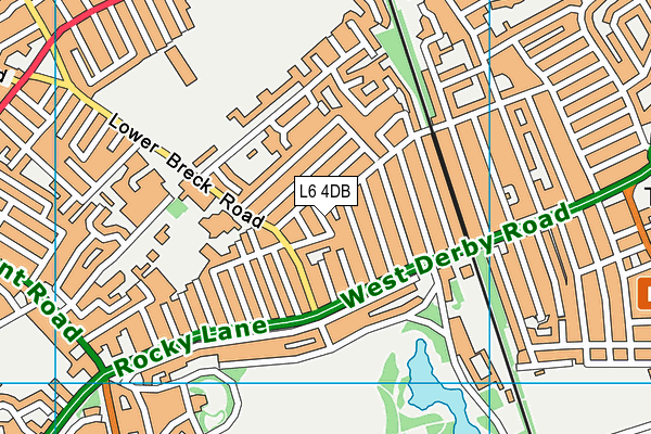 L6 4DB map - OS VectorMap District (Ordnance Survey)