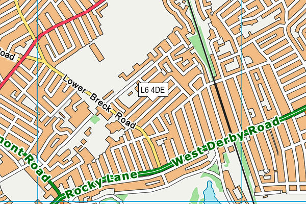 L6 4DE map - OS VectorMap District (Ordnance Survey)