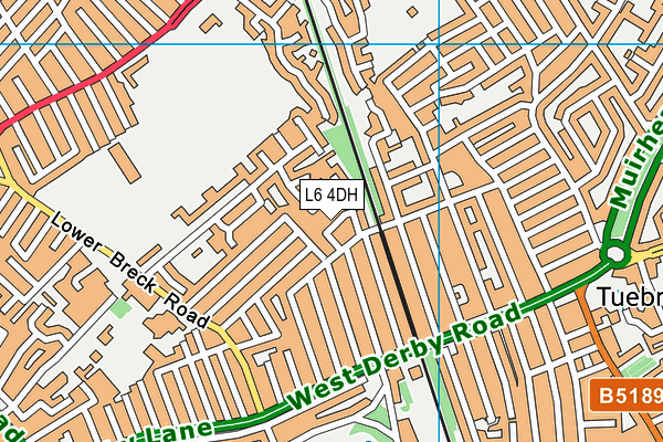 L6 4DH map - OS VectorMap District (Ordnance Survey)