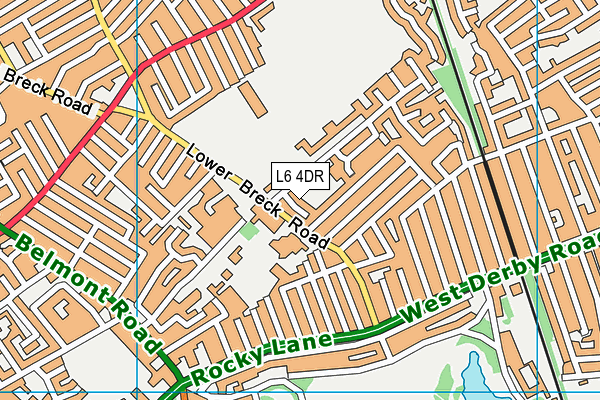 L6 4DR map - OS VectorMap District (Ordnance Survey)