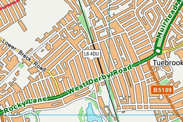 L6 4DU map - OS VectorMap District (Ordnance Survey)