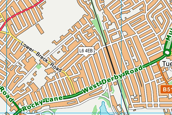 L6 4EB map - OS VectorMap District (Ordnance Survey)