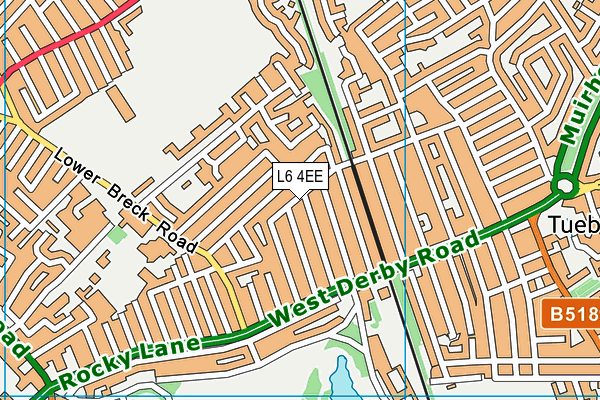L6 4EE map - OS VectorMap District (Ordnance Survey)