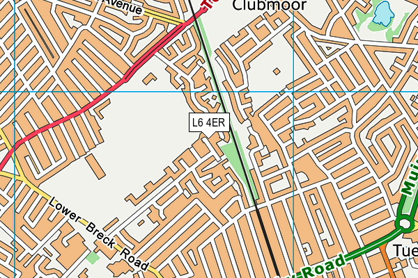 L6 4ER map - OS VectorMap District (Ordnance Survey)
