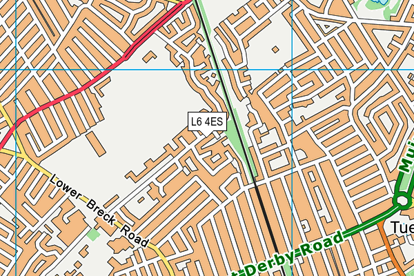 L6 4ES map - OS VectorMap District (Ordnance Survey)