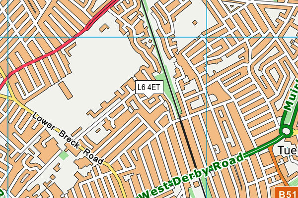 L6 4ET map - OS VectorMap District (Ordnance Survey)