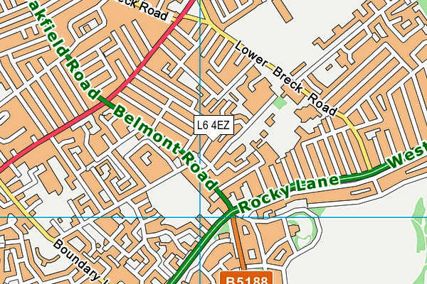 L6 4EZ map - OS VectorMap District (Ordnance Survey)