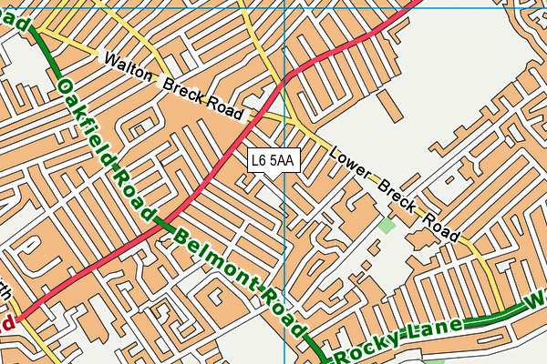 L6 5AA map - OS VectorMap District (Ordnance Survey)