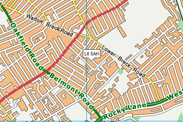 L6 5AH map - OS VectorMap District (Ordnance Survey)
