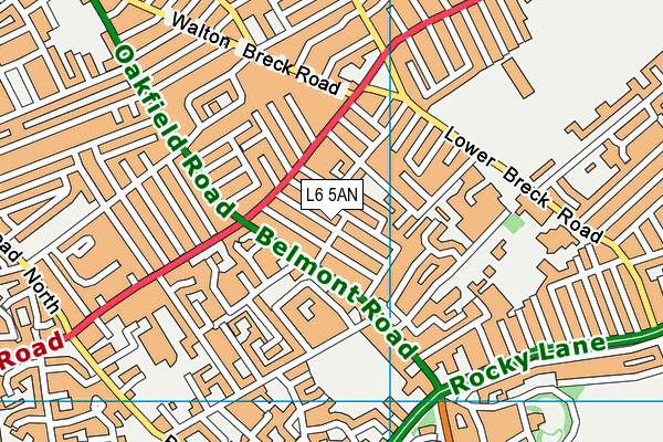 L6 5AN map - OS VectorMap District (Ordnance Survey)