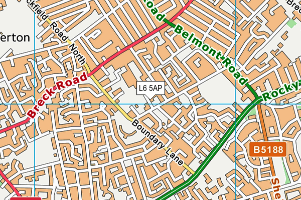 L6 5AP map - OS VectorMap District (Ordnance Survey)