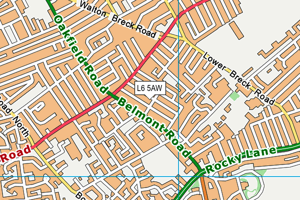 L6 5AW map - OS VectorMap District (Ordnance Survey)