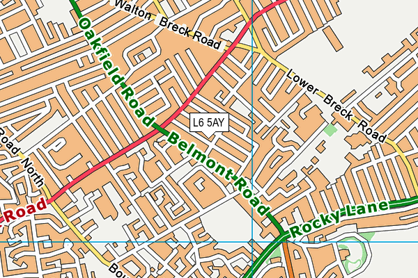 L6 5AY map - OS VectorMap District (Ordnance Survey)