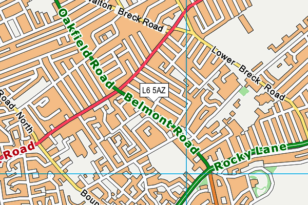 L6 5AZ map - OS VectorMap District (Ordnance Survey)