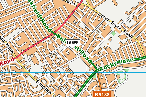 L6 5BR map - OS VectorMap District (Ordnance Survey)