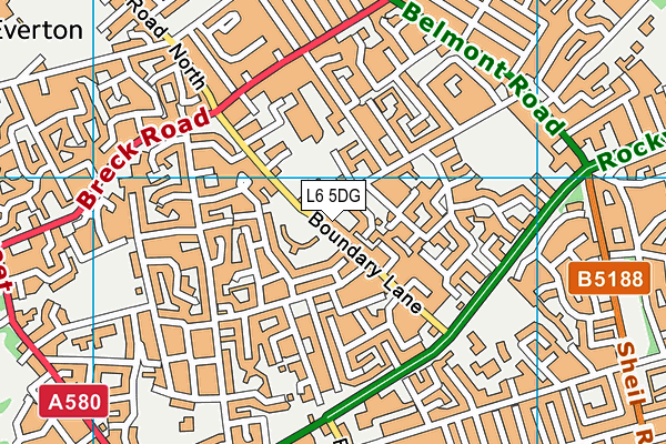 L6 5DG map - OS VectorMap District (Ordnance Survey)