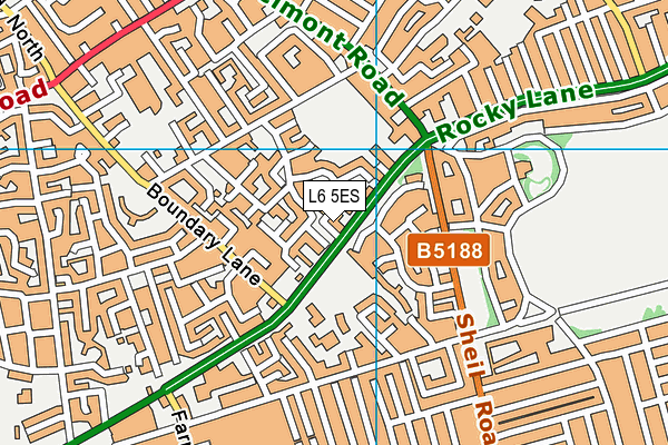L6 5ES map - OS VectorMap District (Ordnance Survey)