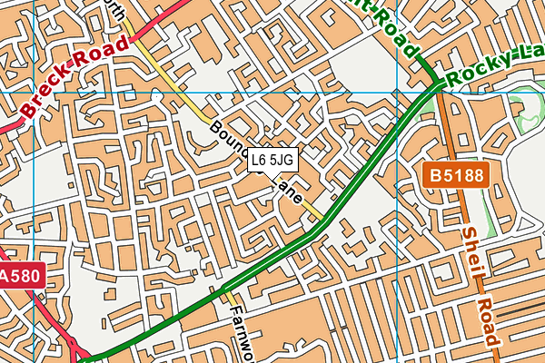 L6 5JG map - OS VectorMap District (Ordnance Survey)