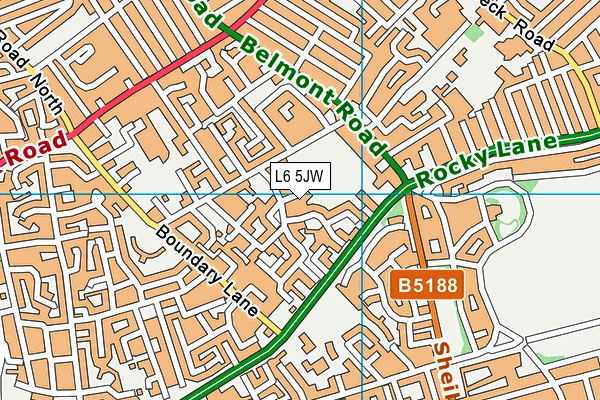 L6 5JW map - OS VectorMap District (Ordnance Survey)