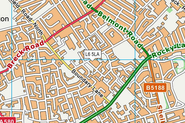 L6 5LA map - OS VectorMap District (Ordnance Survey)