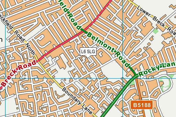 L6 5LG map - OS VectorMap District (Ordnance Survey)