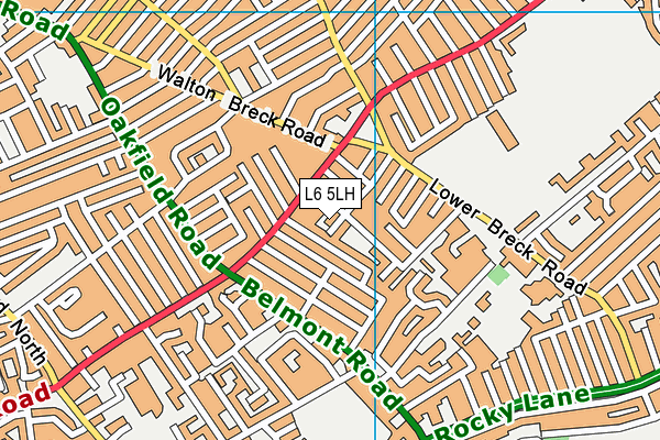 L6 5LH map - OS VectorMap District (Ordnance Survey)