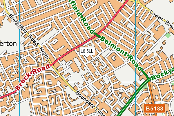 L6 5LL map - OS VectorMap District (Ordnance Survey)