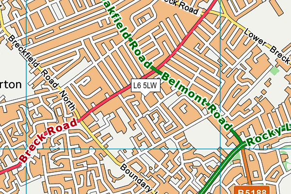 L6 5LW map - OS VectorMap District (Ordnance Survey)