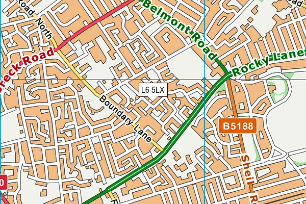 L6 5LX map - OS VectorMap District (Ordnance Survey)