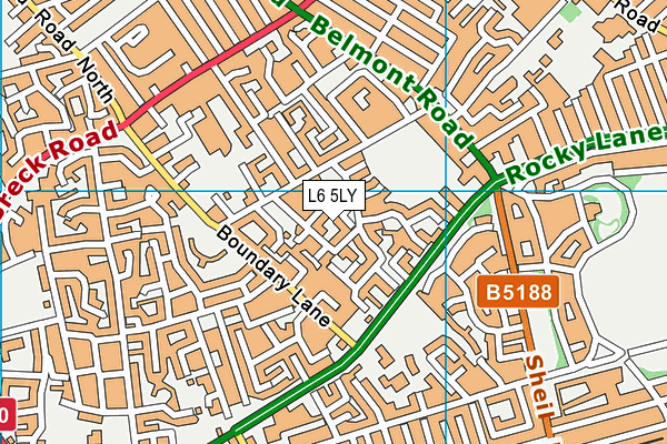 L6 5LY map - OS VectorMap District (Ordnance Survey)