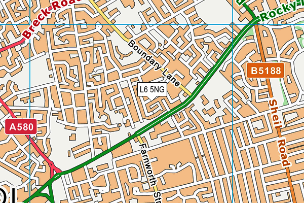 L6 5NG map - OS VectorMap District (Ordnance Survey)