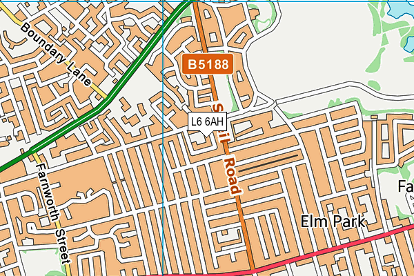 L6 6AH map - OS VectorMap District (Ordnance Survey)