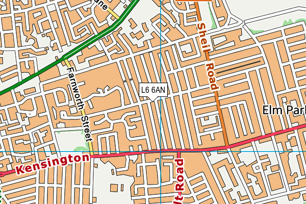 L6 6AN map - OS VectorMap District (Ordnance Survey)