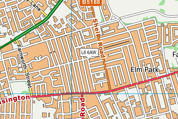 L6 6AW map - OS VectorMap District (Ordnance Survey)