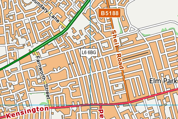 L6 6BG map - OS VectorMap District (Ordnance Survey)