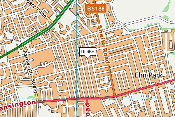 L6 6BH map - OS VectorMap District (Ordnance Survey)