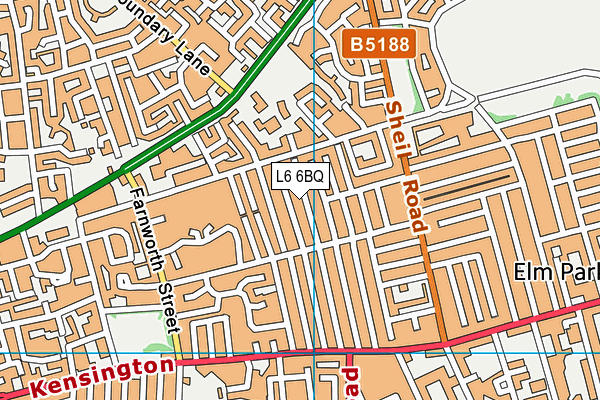 L6 6BQ map - OS VectorMap District (Ordnance Survey)