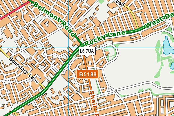 L6 7UA map - OS VectorMap District (Ordnance Survey)