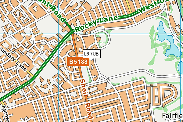 L6 7UB map - OS VectorMap District (Ordnance Survey)