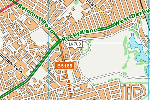 L6 7UD map - OS VectorMap District (Ordnance Survey)