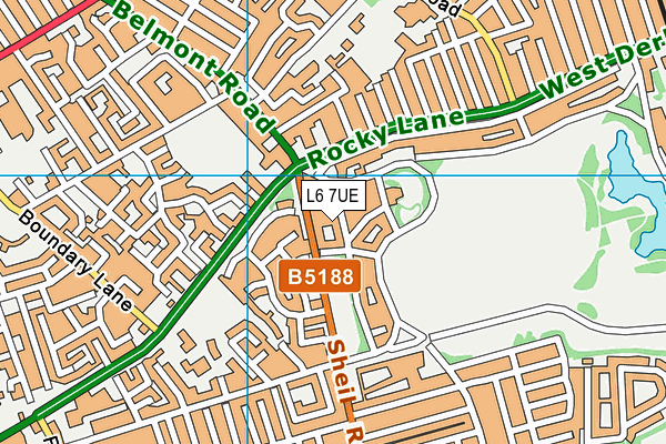 L6 7UE map - OS VectorMap District (Ordnance Survey)