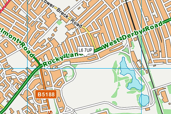 L6 7UP map - OS VectorMap District (Ordnance Survey)