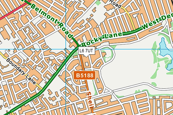 L6 7UT map - OS VectorMap District (Ordnance Survey)