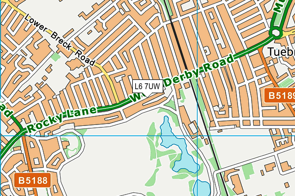 L6 7UW map - OS VectorMap District (Ordnance Survey)