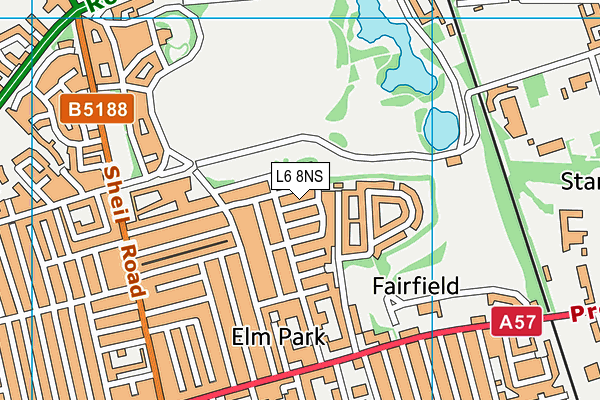 L6 8NS map - OS VectorMap District (Ordnance Survey)