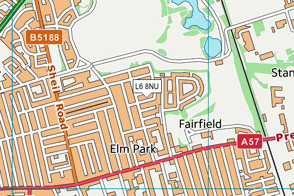 L6 8NU map - OS VectorMap District (Ordnance Survey)